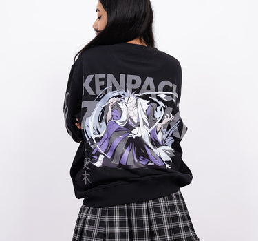 Kenpachi Zaraki (Reflective) : Bleach Heavyweight Baggy Sweatshirt For Men And Women