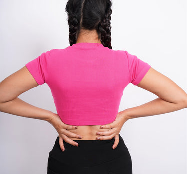 Chaos  : Burger Bae Round Neck Crop Baby Tee For Women