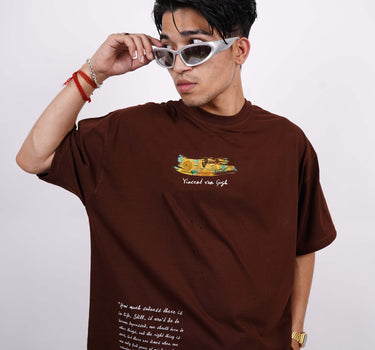 Van Gogh: Soup protected Sunflower Drop Sleeved  Tee For Men and Women