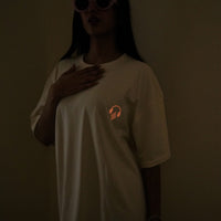 We Love Techno (Pink Glow) Drop-Sleeved Tee   For Men and Women