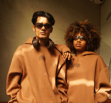 Mocha Mousse : Juicy Logo Heavyweight Baggy Hoodie For Men and Women