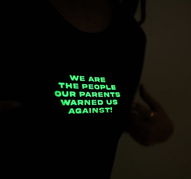 We Are The People : Green Glow Drop:Sleeved  Tee For Men and Women