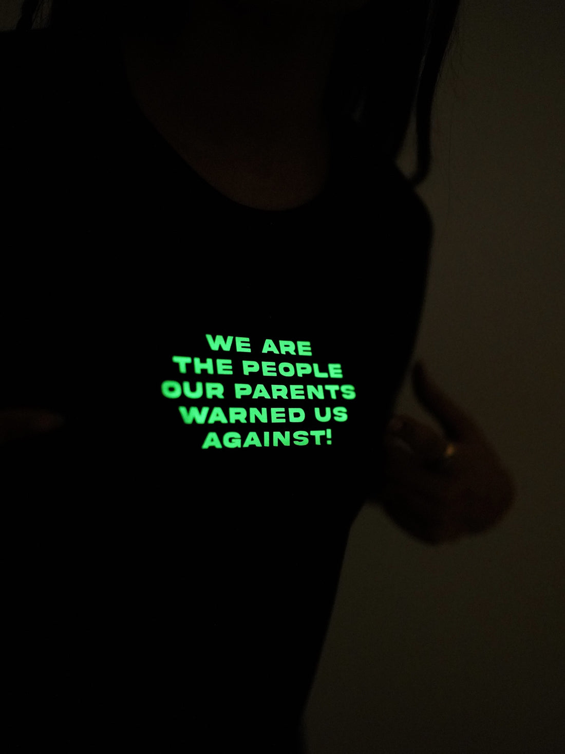 We Are The People - Green Glow Drop-Sleeved  Tee For Men and Women