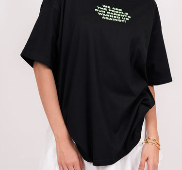 We Are The People : Green Glow Drop:Sleeved  Tee For Men and Women