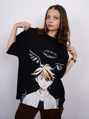 Kazutora Hanemiya (Reflective) : Tokyo Revengers Drop sleeved  Tee For Men and Women
