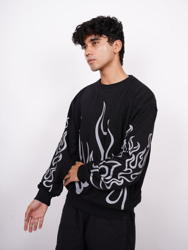 Sosuke Aizen Bleach (Reflective) : Bleach Heavyweight Baggy Sweatshirt For Men And Women