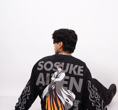 Sosuke Aizen Bleach (Reflective) : Bleach Heavyweight Baggy Sweatshirt For Men And Women