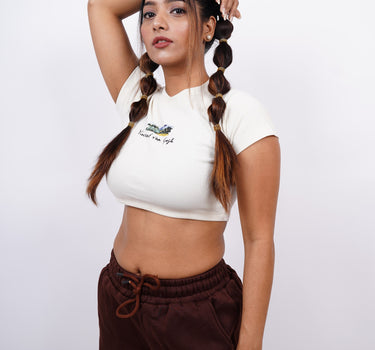 Van Gogh x Burger Brushstroke Cypresses baby tee For Women