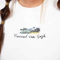 Van Gogh x Burger Brushstroke Cypresses baby tee For Women