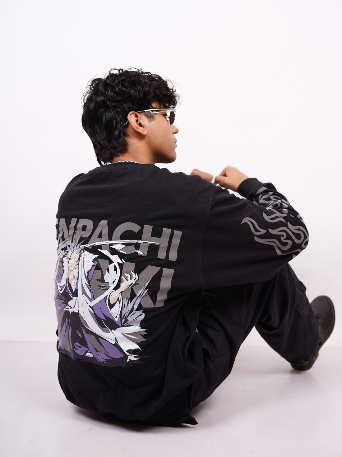 Kenpachi Zaraki (Reflective) - Bleach Heavyweight Baggy Sweatshirt For Men And Women