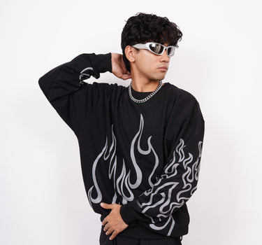 Kenpachi Zaraki (Reflective) : Bleach Heavyweight Baggy Sweatshirt For Men And Women