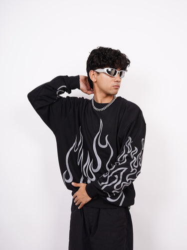 Kenpachi Zaraki (Reflective) : Bleach Heavyweight Baggy Sweatshirt For Men And Women