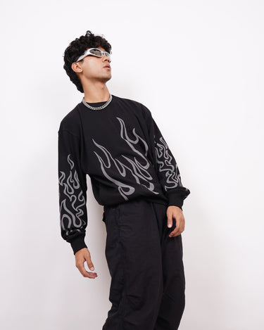 Bleach (Reflective) Heavyweight Baggy Sweatshirt For Men And