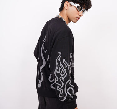 Bleach (Reflective) : Heavyweight Baggy Sweatshirt For Men And Women