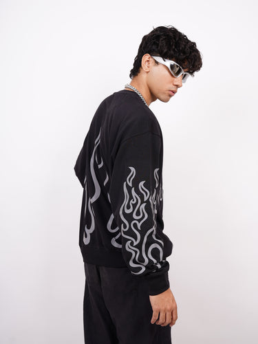 Bleach (Reflective) : Heavyweight Baggy Sweatshirt For Men And Women
