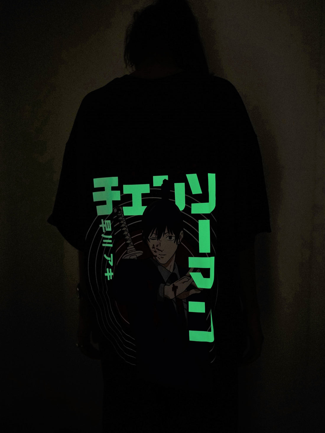 Aki Hayakawa - Chainsawman Glow In Dark Drop Sleeved Unisex Tee