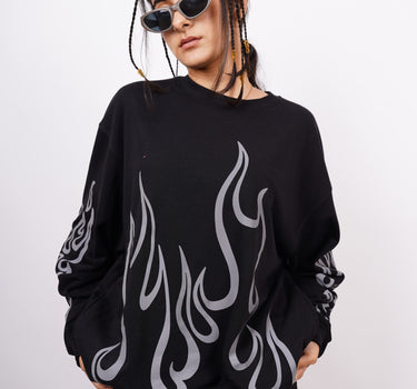 Bleach (Reflective) : Heavyweight Baggy Sweatshirt For Men And Women