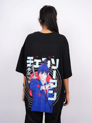 Aki Hayakawa : Chainsawman Glow In Dark Drop Sleeved  Tee For Men and Women
