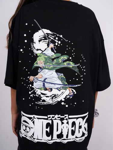 Roronoa zoro : One Piece Black Drop Sleeved Tee For Men and Women