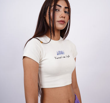 Van Gogh x Burger Brushstroke Irises baby tee For Women