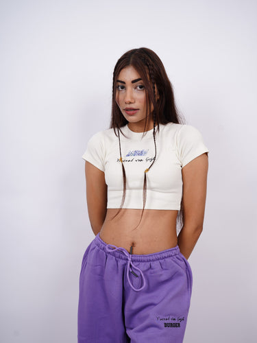 Van Gogh x Burger Brushstroke Irises baby tee For Women