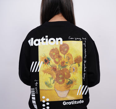 Van Gogh : Sunflowers Heavyweight Baggy Sweatshirt For Men And Women