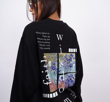 Van Gogh : Irises Heavyweight Baggy Sweatshirt For Men And Women
