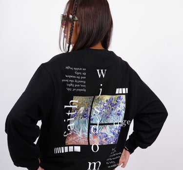 Van Gogh : Irises Heavyweight Baggy Sweatshirt For Men And Women