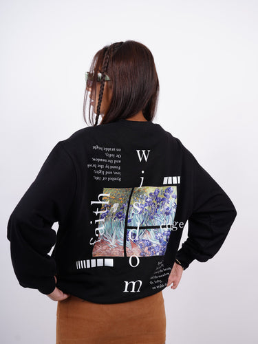 Van Gogh : Irises Heavyweight Baggy Sweatshirt For Men And Women