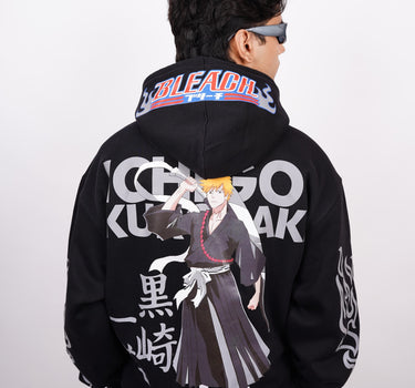 Ichigo Kurosaki (Reflective) : Bleach Heavyweight Baggy Hoodie For Men and Women