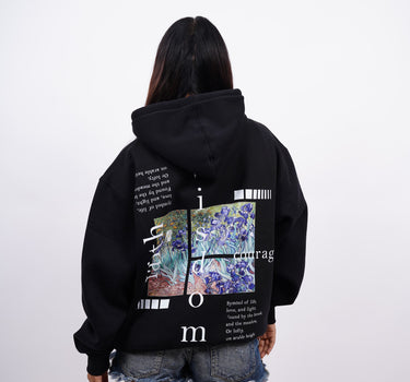 Van Gogh : Irises Heavyweight Baggy Hoodie For Men and Women