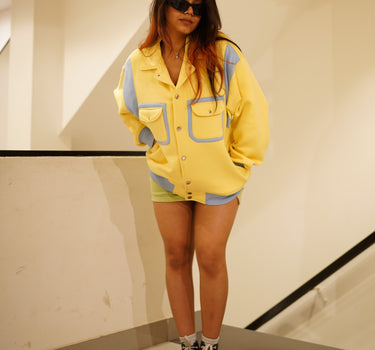 Archies Colour Blocked Varsity Shacket For Men And Women