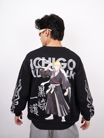 Bleach x Daimaru Matsuzakaya Fashion Collection - Kurosaki Ichigo Flower Sweatshirt [Pre-Order Feb 2026]