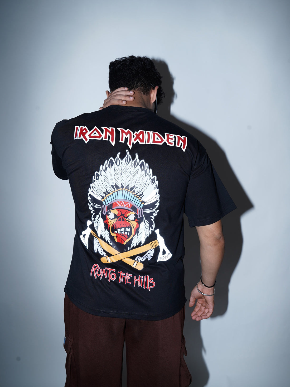 Run To the Hills (Reflective) - Iron Maiden Drop Sleeved  Tee For Men and Women