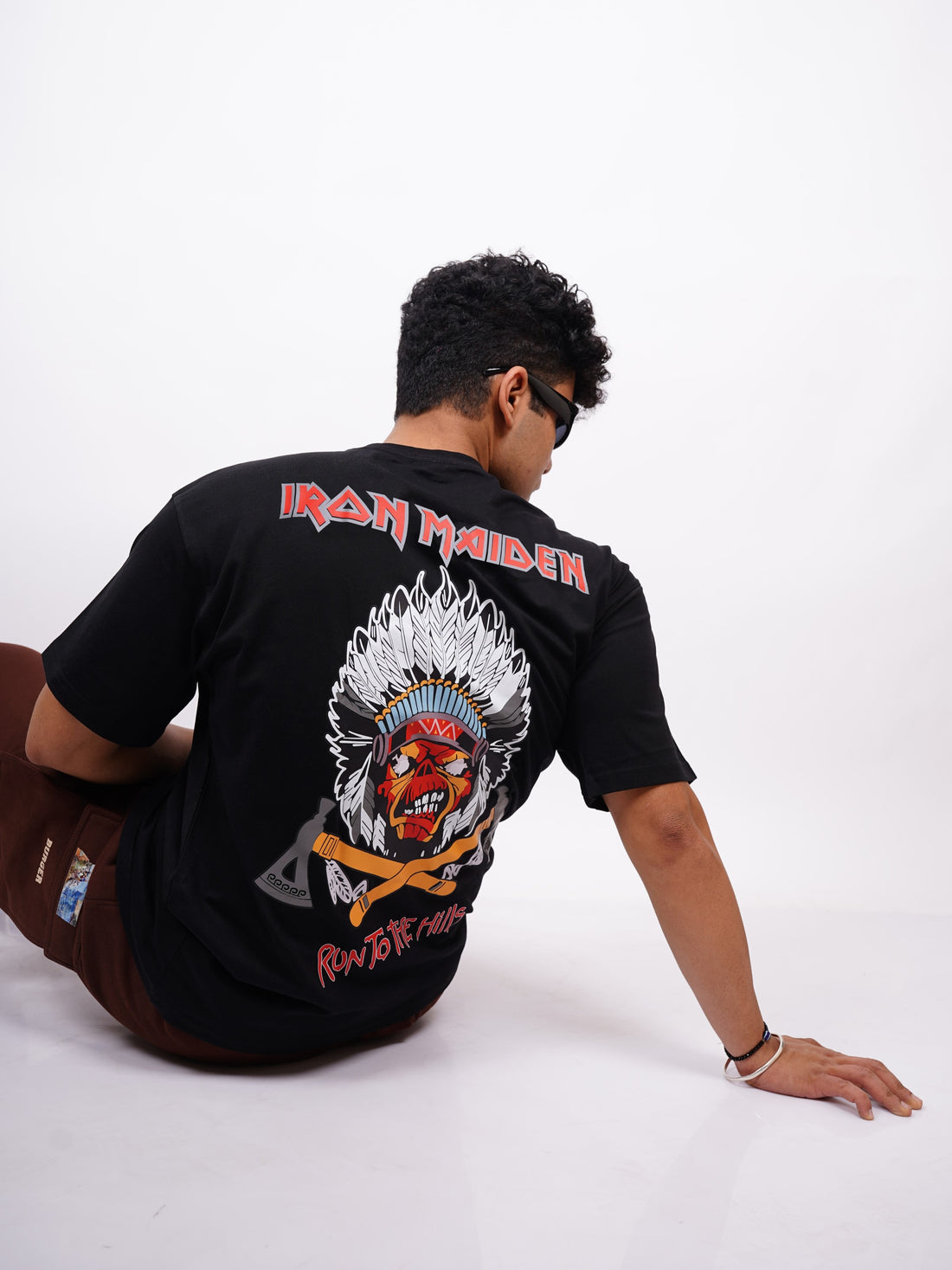 Run To the Hills (Reflective) - Iron Maiden Drop Sleeved  Tee For Men and Women