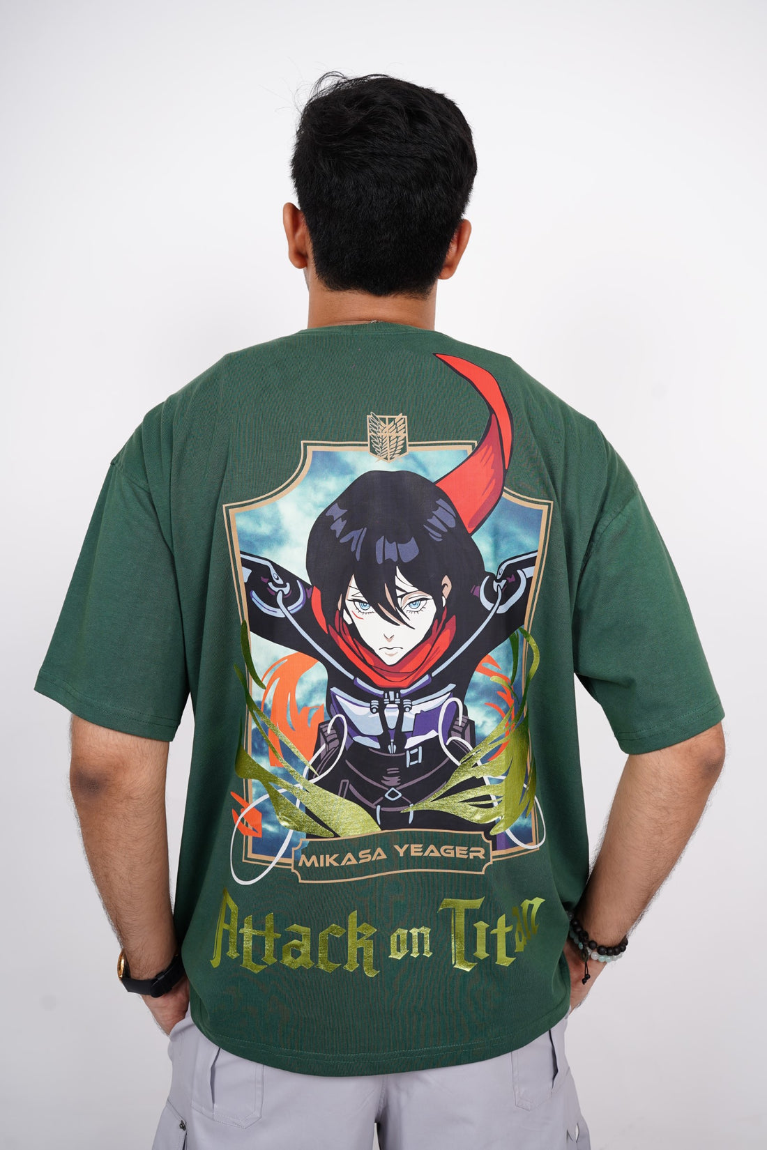 Mikasa Yeager - Attack On titan Drop-Sleeved  Tee For Men and Women