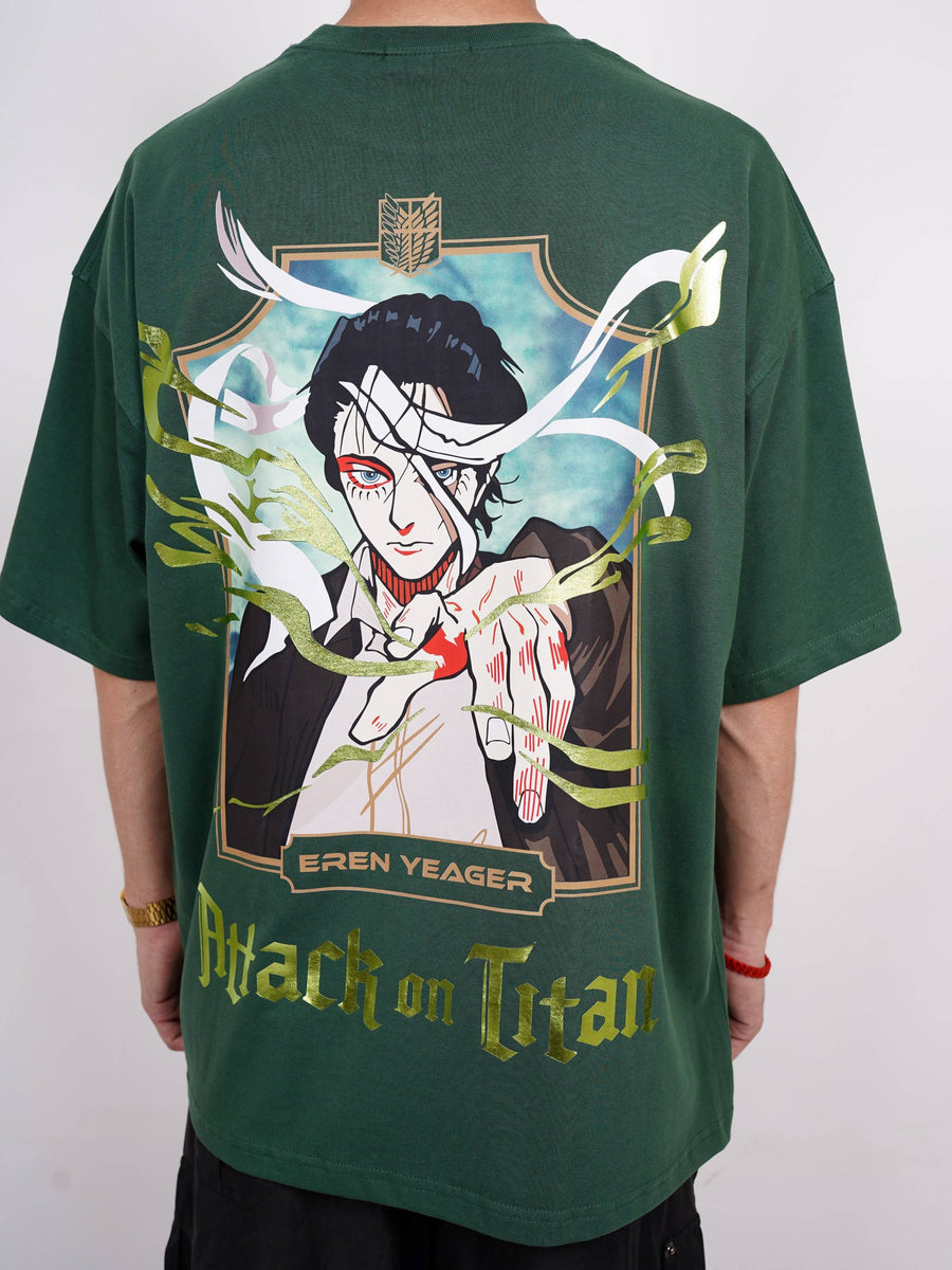 Eren Yeager - Attack On titan Drop-Sleeved  Tee For Men and Women