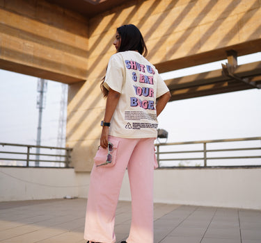 Shut up and eat your burger : Round Neck Drop Shoulder Tee For Men and Women