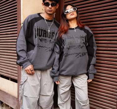 Burger club Unisex Racer Sweatshirt For Men and Women