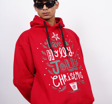 Holly Jolly Christmas : Heavyweight Baggy Hoodie For Men and Women