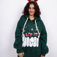 Let It Snow Heavyweight Baggy Hoodie For Men and Women