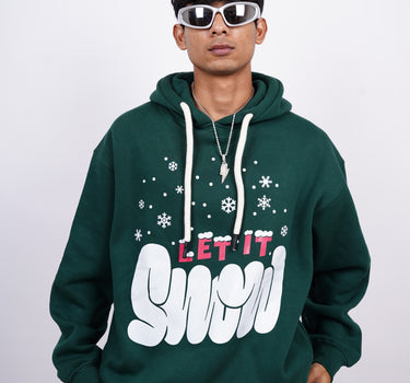 Let It Snow Heavyweight Baggy Hoodie For Men and Women
