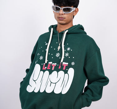 Let It Snow Heavyweight Baggy Hoodie For Men and Women