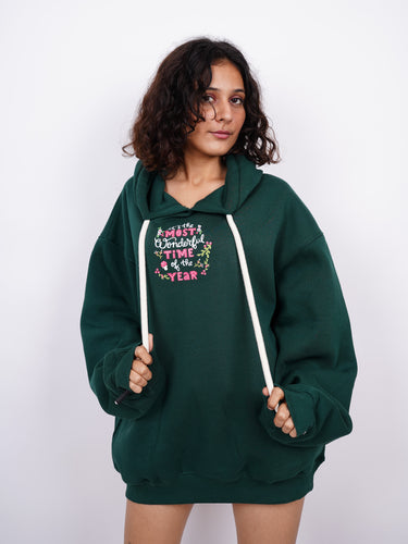 Most Wonderful Time : Heavyweight Baggy Hoodie For Men and Women