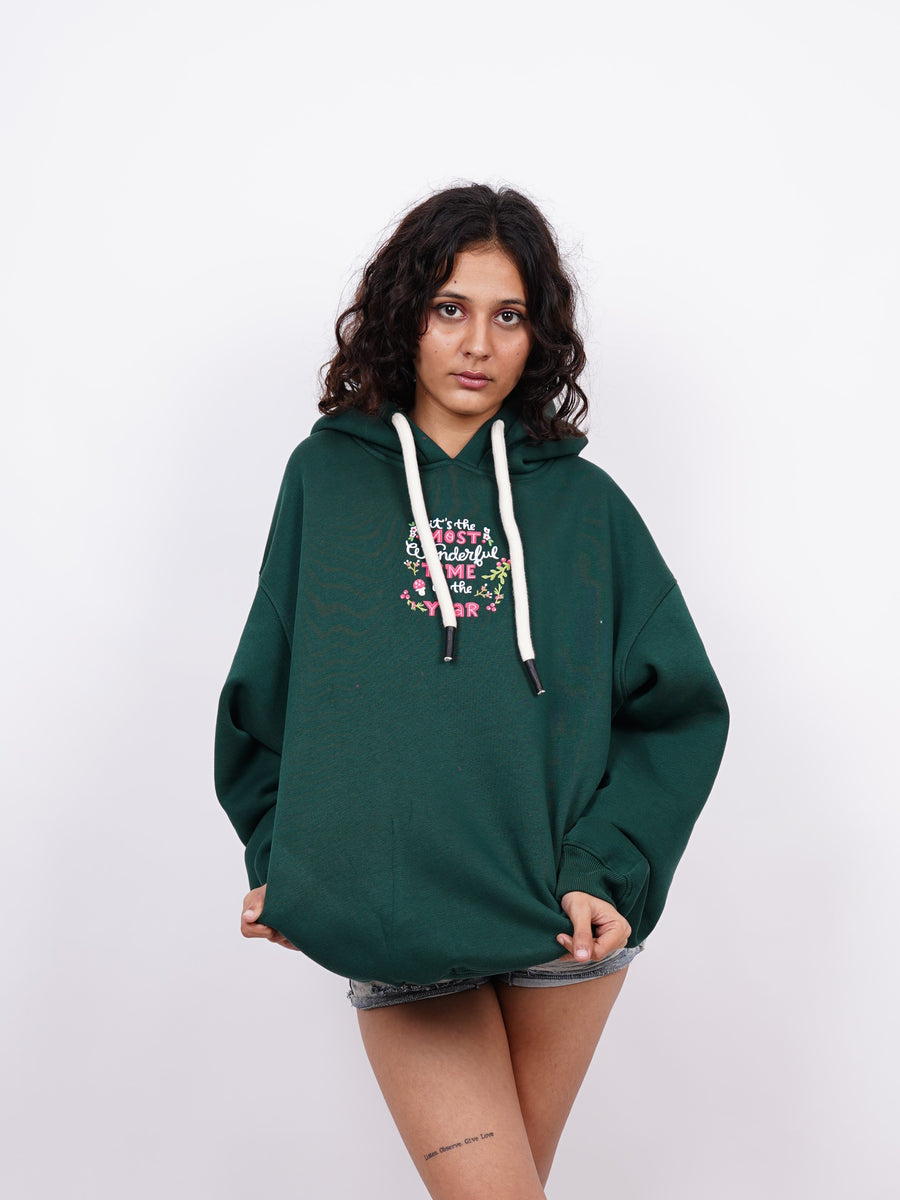 It's The Most Wonderful Time of the Year - Heavyweight Baggy Christmas Hoodie For Men and Women