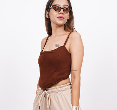 Coffee Brown London Corset Top
