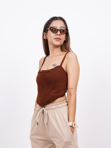 Coffee Brown London Corset Top