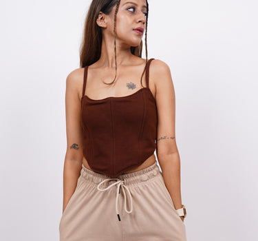 Coffee Brown London Corset Top