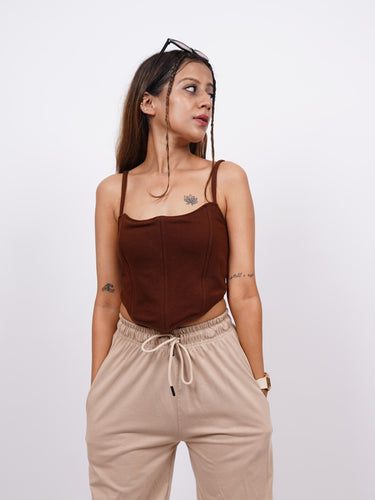 Coffee Brown London Corset Top
