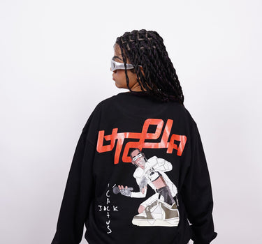 Travis Scott: Utopia Cartoon Art : Heavyweight Baggy Sweatshirt For Men And Women